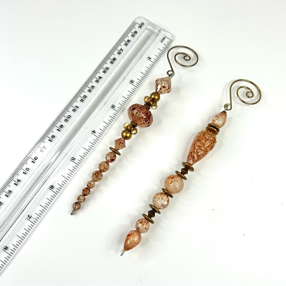 Icicle Christmas Tree Ornaments Set of 2